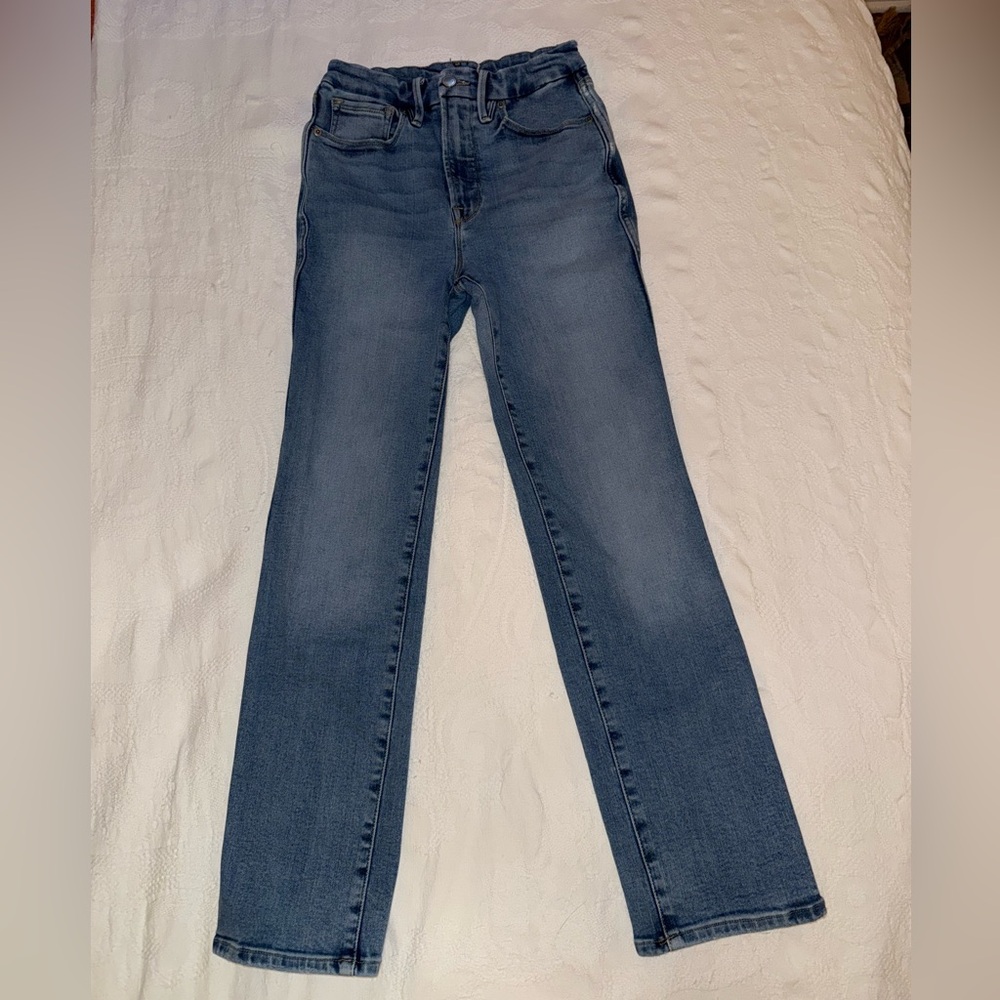 Good American Women's Good Curve Straight Light Compression Jeans - 2/26